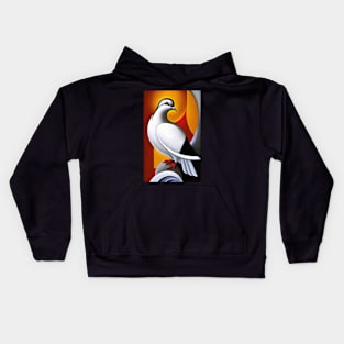 Pigeon Abstract Geometric Colourful Artwork Design Kids Hoodie